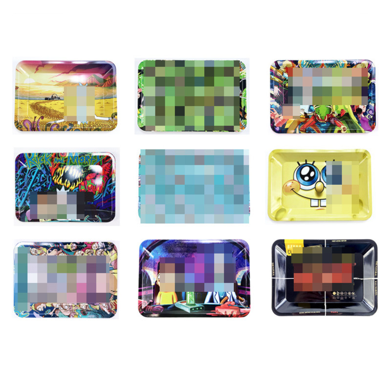 

Smoking Rolling Tray Accessories 18 x 12.5cm TV Cartoon Small Rolling Trays Duplex Printing