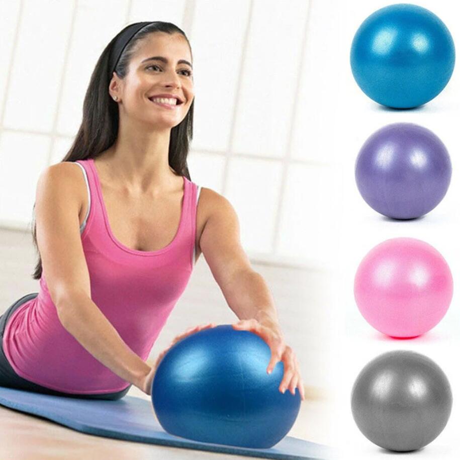 

25cm Yoga Ball Exercise Gymnastic Fitness Pilates Balance Exercise Gym Fitness Core Ball Indoor Training Yoga Balls, Silver