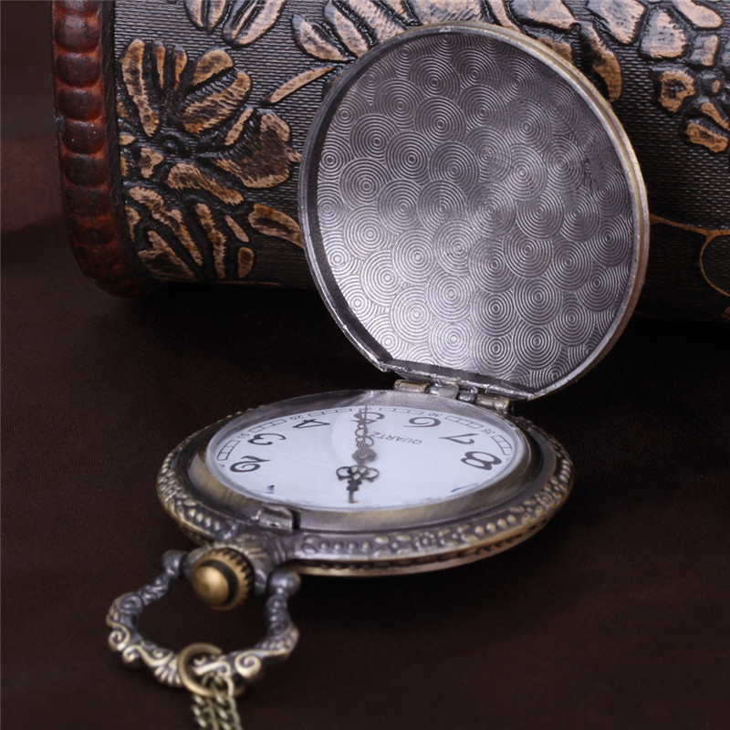 

10pcs watches Large fine chain European and American court nostalgic bronze retro crown pocket watch hanging manufacturer wholesale-51-2