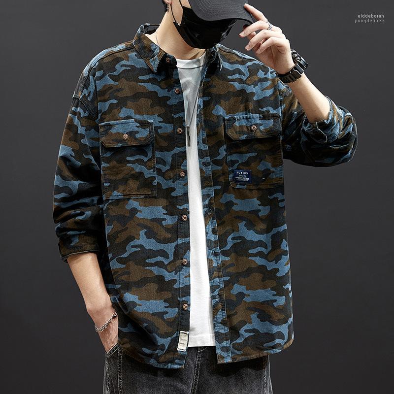 

Men's Casual Shirts Military Style Men Camouflage Three Quarter Sleeve Button Up Shirt 2022 Dress Thin Spring Summer Clothes Eldd22, Ts0157---army green