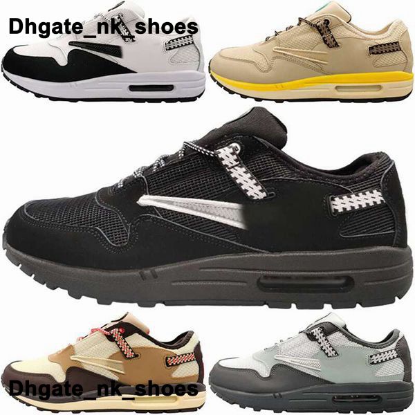 

Sneakers 1 87 Casual Trainers Shoes Mens Travis Scotts AirMax1 Air Size 12 Us Max Yellow US12 Women Schuhe Zapatillas One Cactus Jack Eur 46 Zapatos Runnings Black
