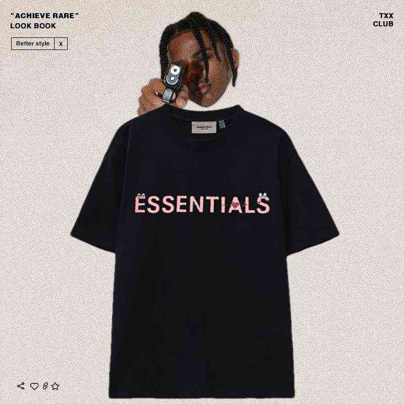 Fashion Essentials Designer Couples t shirts Bear Fog Double Thread Valentine's Day Limited High Street Men's and Women's Loose Sh