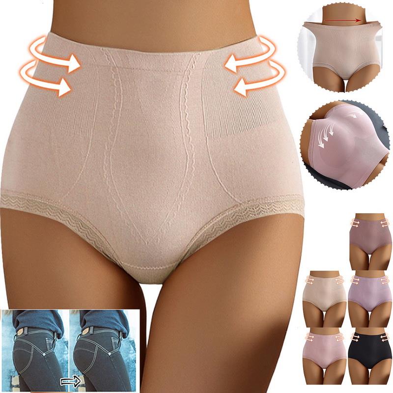 

Women High Waist Shaper Panties Solid Color Underwear Tummy Control Pantieswomen Briefs Sexy Underpanties, Light purple
