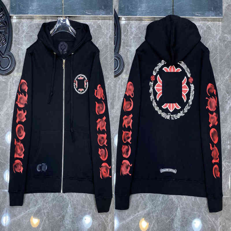 

Mens Fashion Classic Hoodies Designer Luxury Zipper Ch Sweatshirts Horseshoe Sanskrit Cross Print Pullover Hooded High Quality Sweater Women Tops Jacket V36x, 12