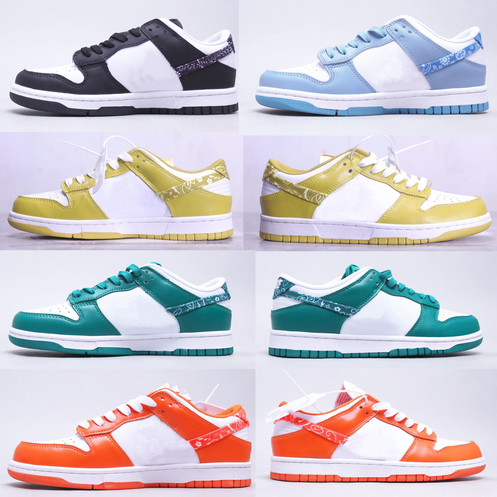 

2022 New Paisley Low ESS Running Shoes Men Outdoor Sneakers Casual Sports Shoes Barley Green Orange Blue DH4401-103, Box