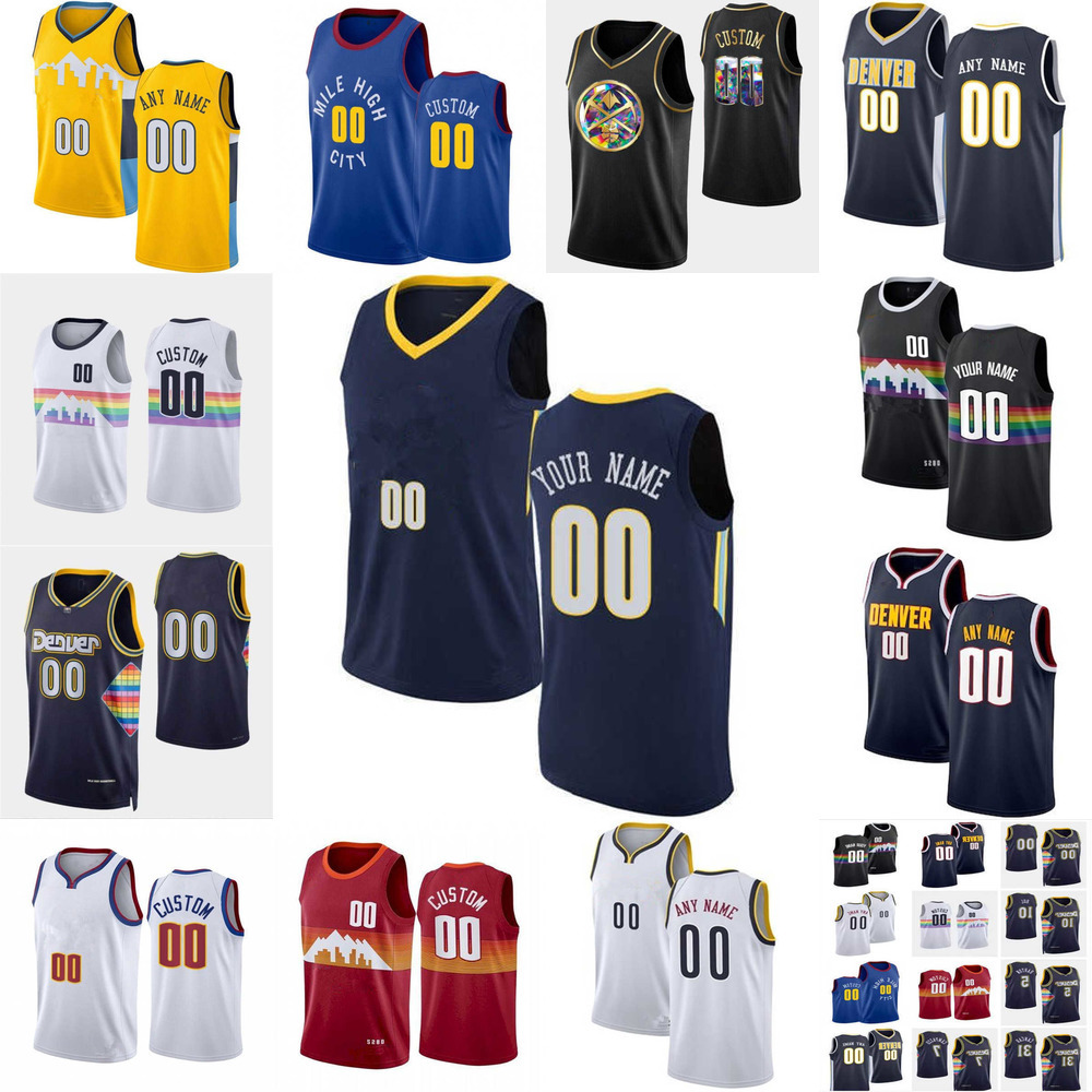 

75th Custom Mens Womens Youth Denver''Nuggets''5 Will Barton 9 Davon Reed 6 Bryn Forbes 7 Facundo Campazzo 31 Vlatko Cancar Basketball Jerseys, Color