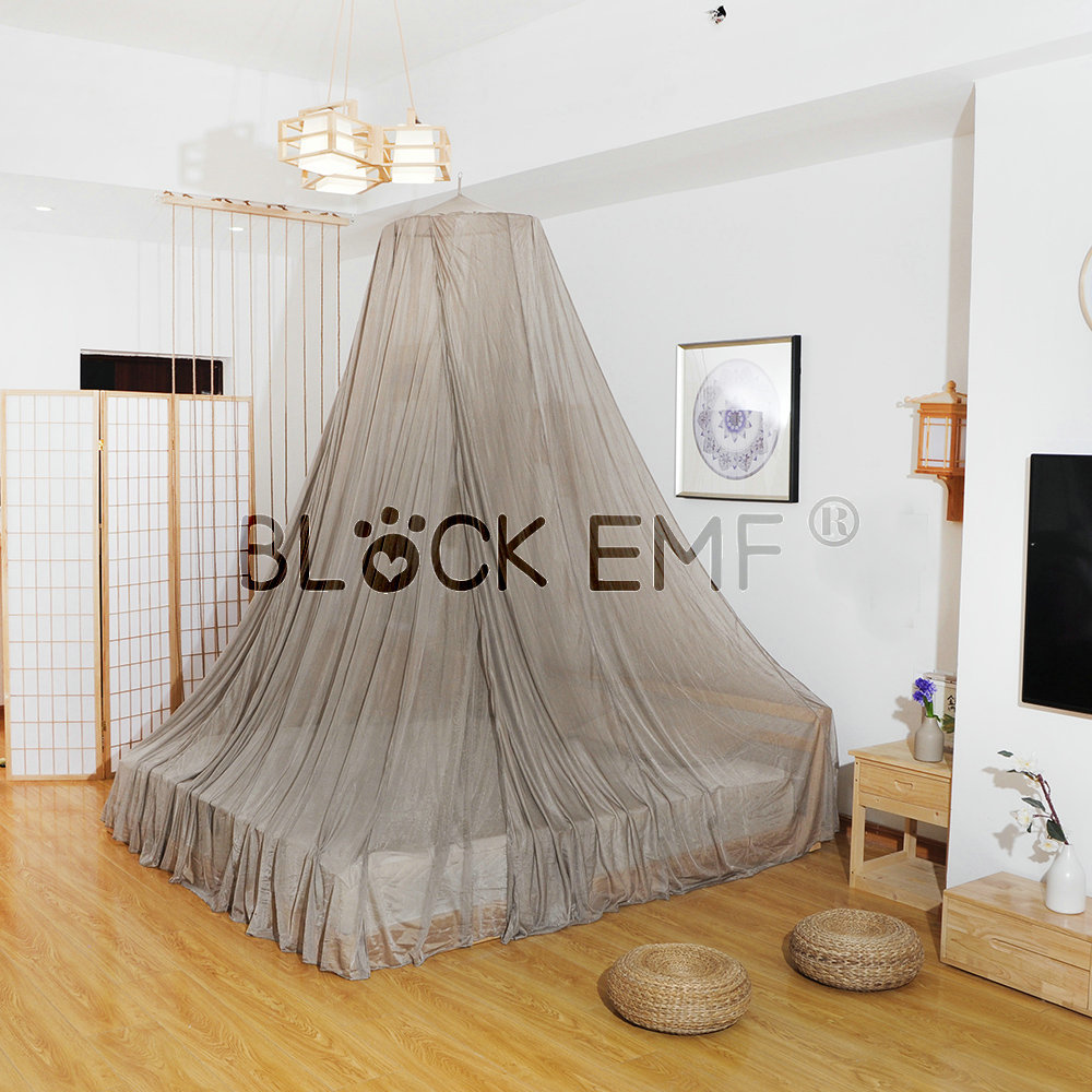 

Block emf emi rf bed canopy shielding 30-50db anti radiation mosquito net