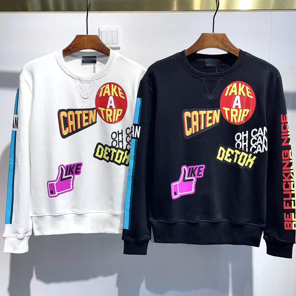 

DSQSURY Hoody New Mens Designer Hoodies Italy fashion Sweatshirts Autumn Print DSQ Hoodie Male Top Quality 100% Cotton Tops DS373, Black