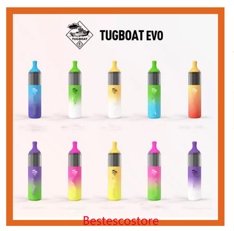 

Disposable vape Tugboat Evo 4500 Puffs e cigarette TugpodEvo with Mesh Coil 850mAh Internal Battery 10ml capacity