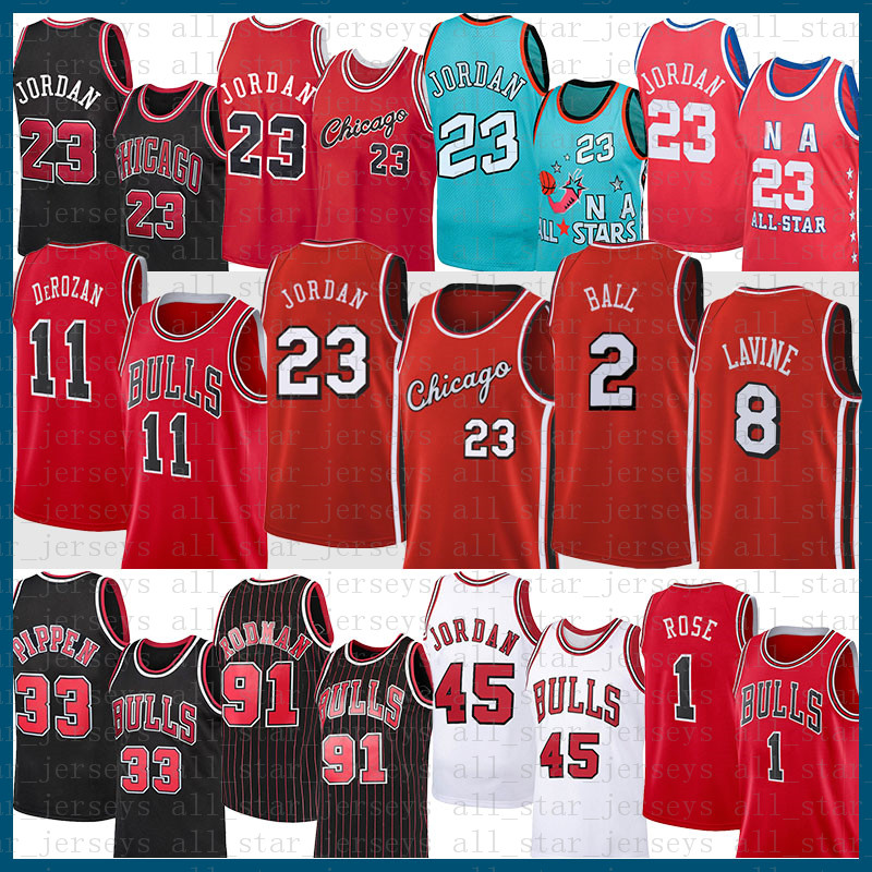

33 91 8 Michael Lonzo Ball Demar DeRozan Derrick Rose Basketball Jerseys Chicagos Bull 23 2 11 1 Scottie Pippen Dennis Rodman Zach LaVine Orange, Youth jersey