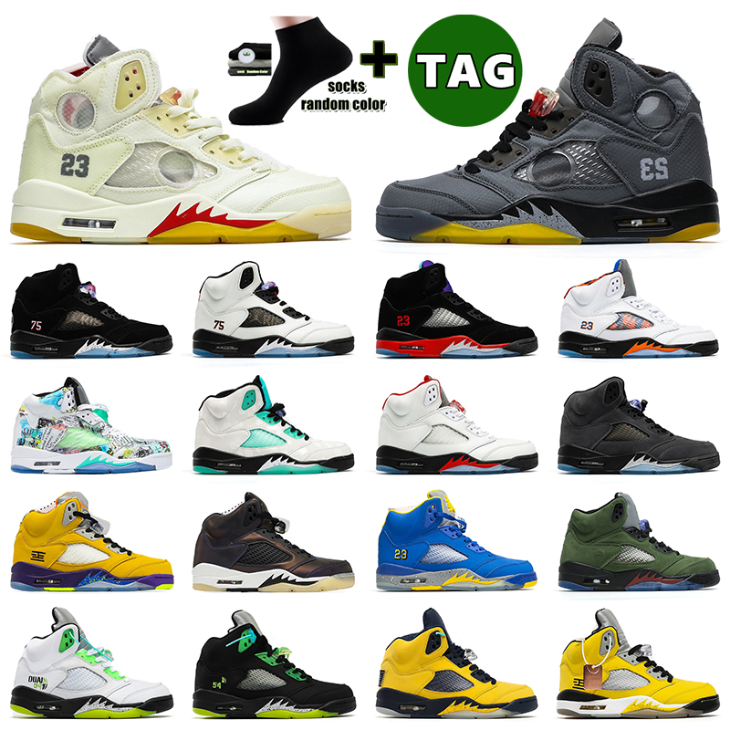 

2022 New Style womens Oreo Basketball Shoes Men jumpman 5 5s Raging Red White UNC 23 Quai Florida Island Green Oregon Wolf Rey Anthracite Cement Trainers Sneakers