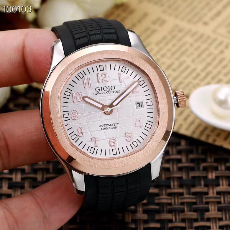 

Wristwatches Men Automatic Mechanical Watch Rose Gold Black Blue RubberWristwatches WristwatchesWristwatches