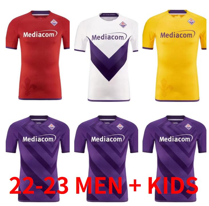 

2022 2023 Fiorentina soccer jersey 22 23 CUTRONE maillot de foot RIBERY CHIESA PULGAR MILENKOVIC Men kids kit football shirt