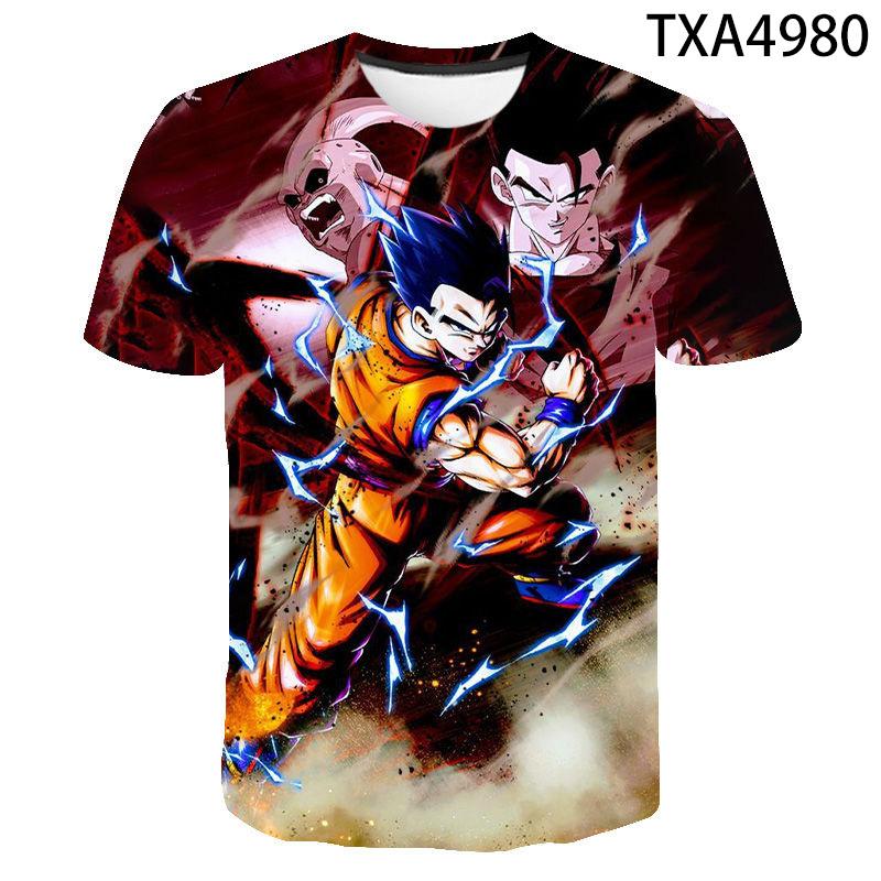 

Men' T-Shirts Summer Anime Dragon 3D T Shirt Cool Men Women Children Casual Fashion Streetwear Boy Girl Kids DBZ Print Tops TeeMen, Txa4992