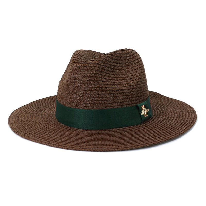 

Fashion Designer Panama Hat For Men And Women Solid Color Straw Hats Jazz cap Top caps High Quality Fishermans Hat, G1