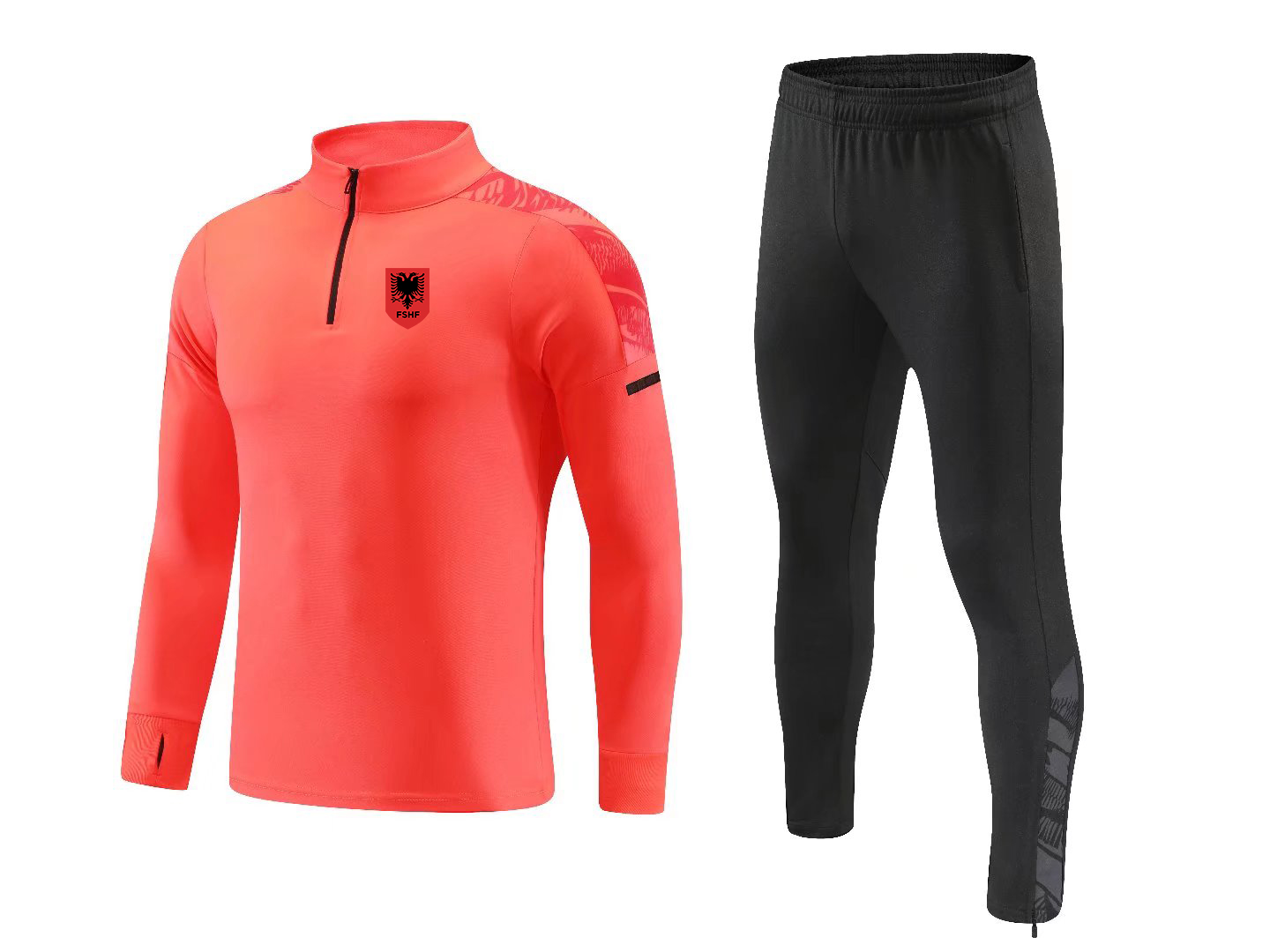 

Albania FC Men's Tracksuits Outdoor high-quality training suits adults half-zippered breathable light sports suits fans version, No 5