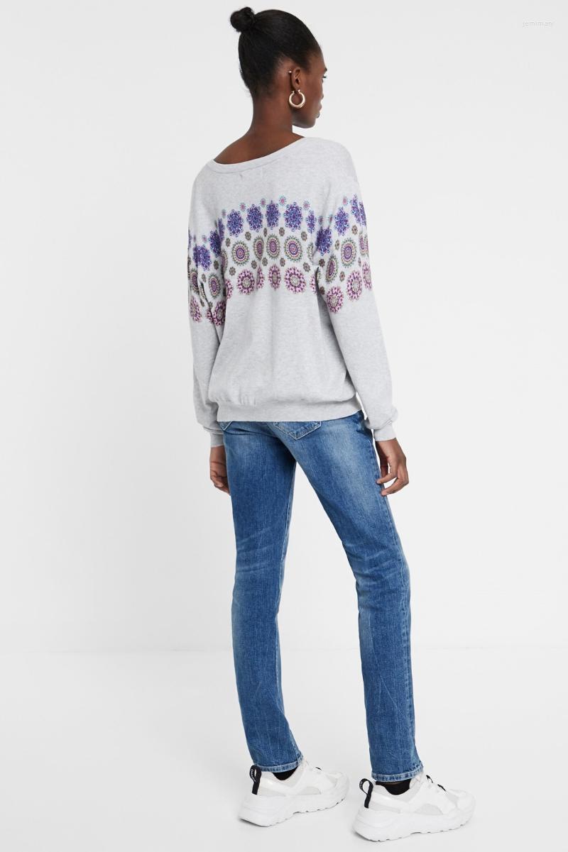

Women's Sweaters Spanish Print V-neck Knit JumperWomen's Jemi22, Gray