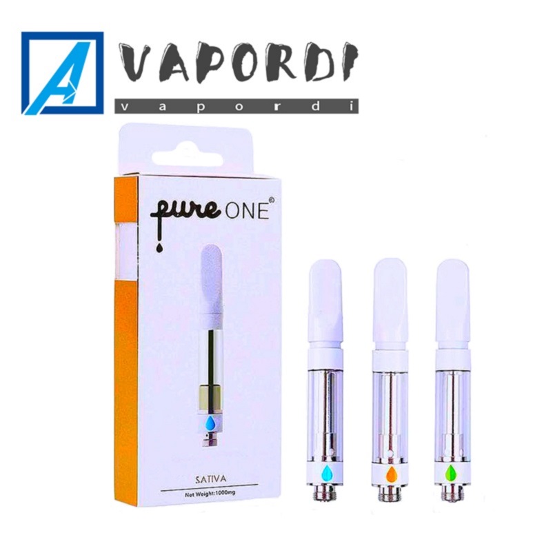 

Pure ONE atomizer Glass Carts Ceramic Coil Vape Cartridges 0.8ml 1.0ml Empty Atomizer 510 Thread Thick Oil Cartridge Packaging Vaporizer