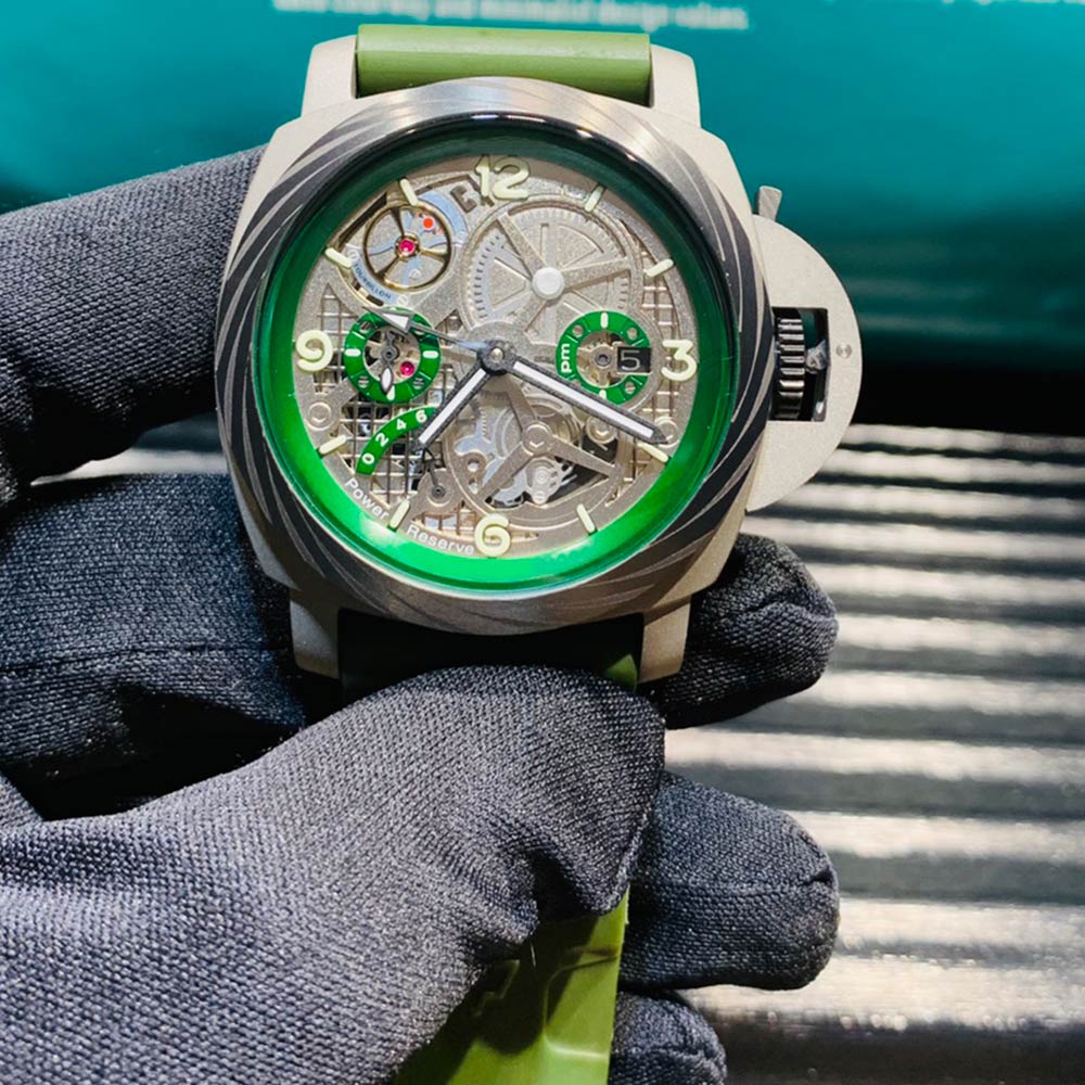 

Mens Watch Skeleton Fully Automatic Mechanical Movement Watches Montre de Luxe Sappire Business Wristwatches 904L Stainless Steel Case 44MM Wristwatch, Colour 2