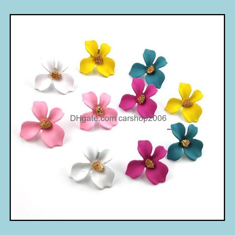 

Stud Earrings Jewelry Personalized Candy Color Flower Earring New Fashion Small For Women Girls Korea Style Drop Delivery 2021 Bxqnj