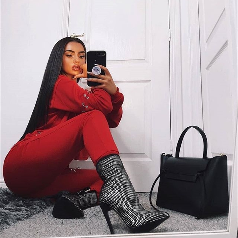 

Sping Pointed Toe Shiny Mesh Mid Calf Side Zipper Thin High Heel Boots AntiSlip Rubber Fashion Stiletto Womens Shoes 220810, Beige