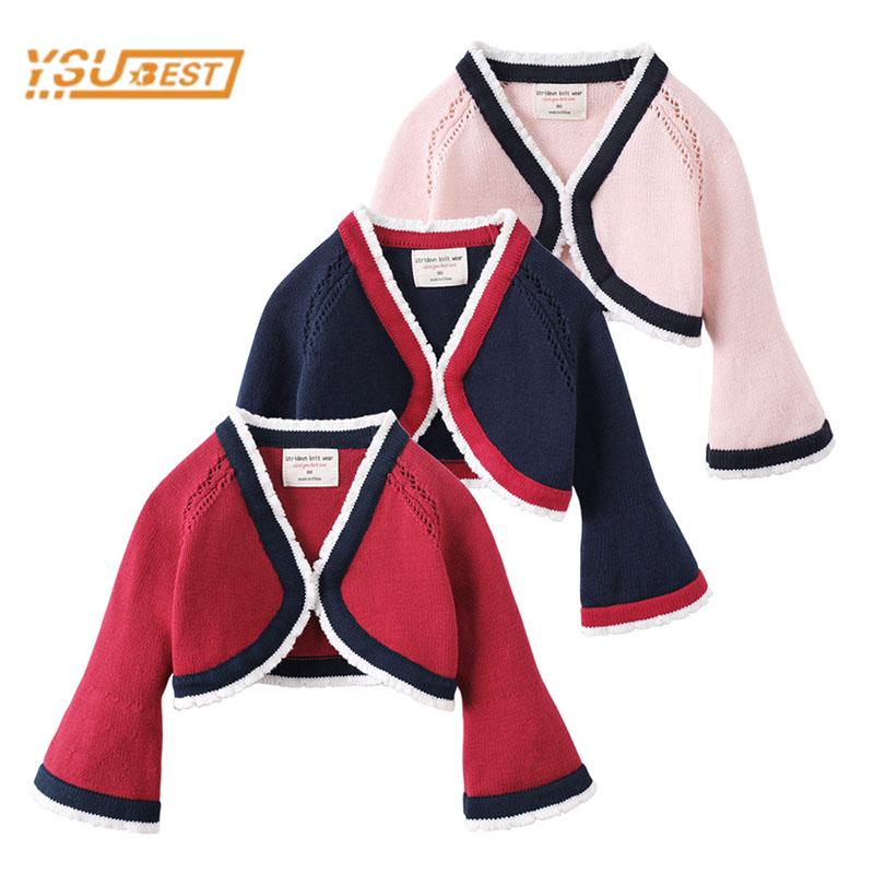 

Jackets Spring Kids Baby Girls Long Sleeve Pure Color Cardigan Coat Autumn Knit Children's 1-4YrsJackets, Js0510 pink