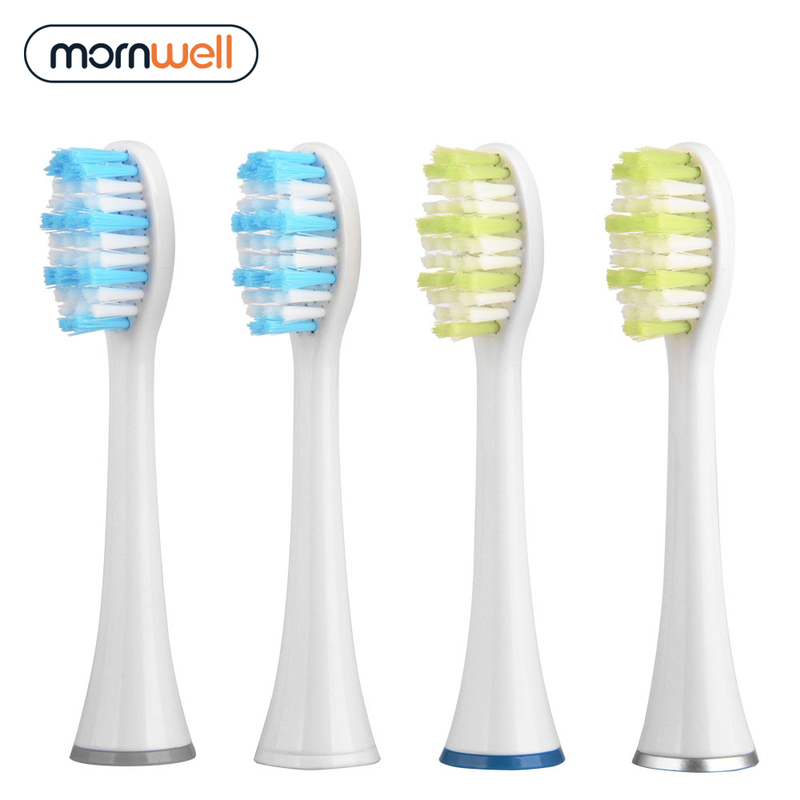

Mornwell 4pcs White Standard Replacement Toothbrush Heads with Caps for Mornwell D01/D02 Electric Toothbrush 220511