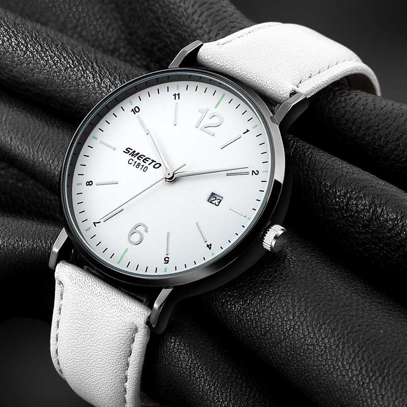 

Smeeto Fashion Ultra-thin Waterproof Men's Belt Calendar Sport quartz watch, C1