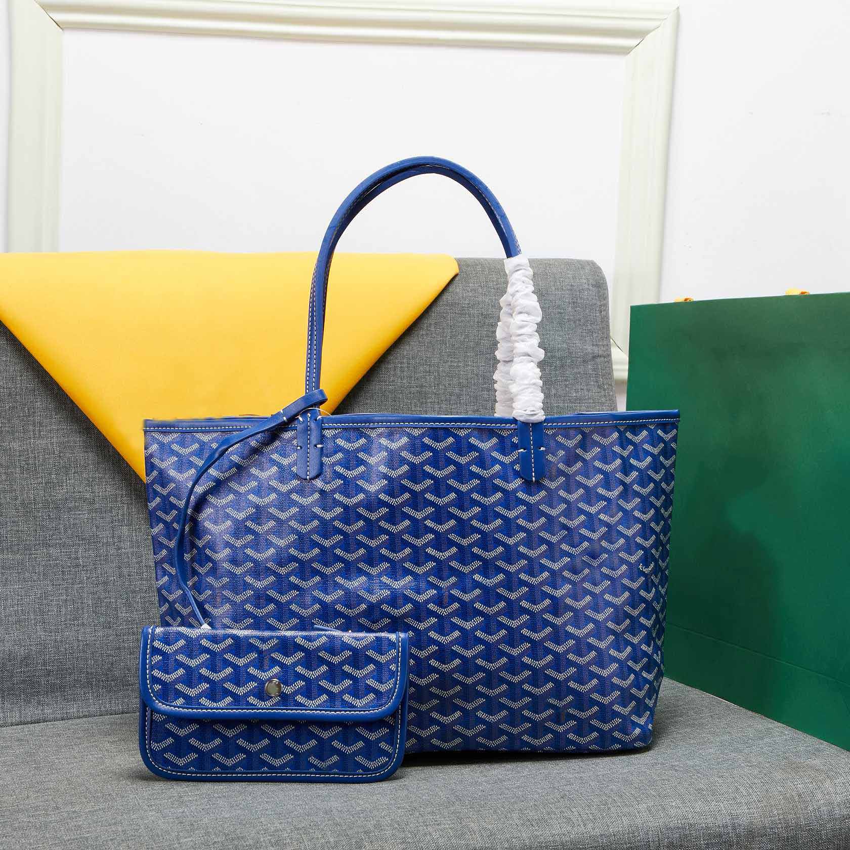 

2022 Blue Black Tote Handbag Shoulder Luxurious Womens Handbags Women Leather Goyar Bag Totes Yellow Goya Designer Green Pink Anjou PM Wfor.discount