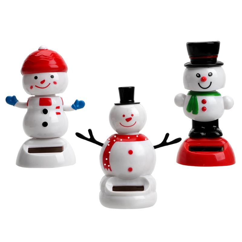 

Interior Decorations Accessories Solar Powered Dancing Toy Cute Swinging Bobble Doll Dashboard Decoration Christmas Snowman Car OrnamentInte