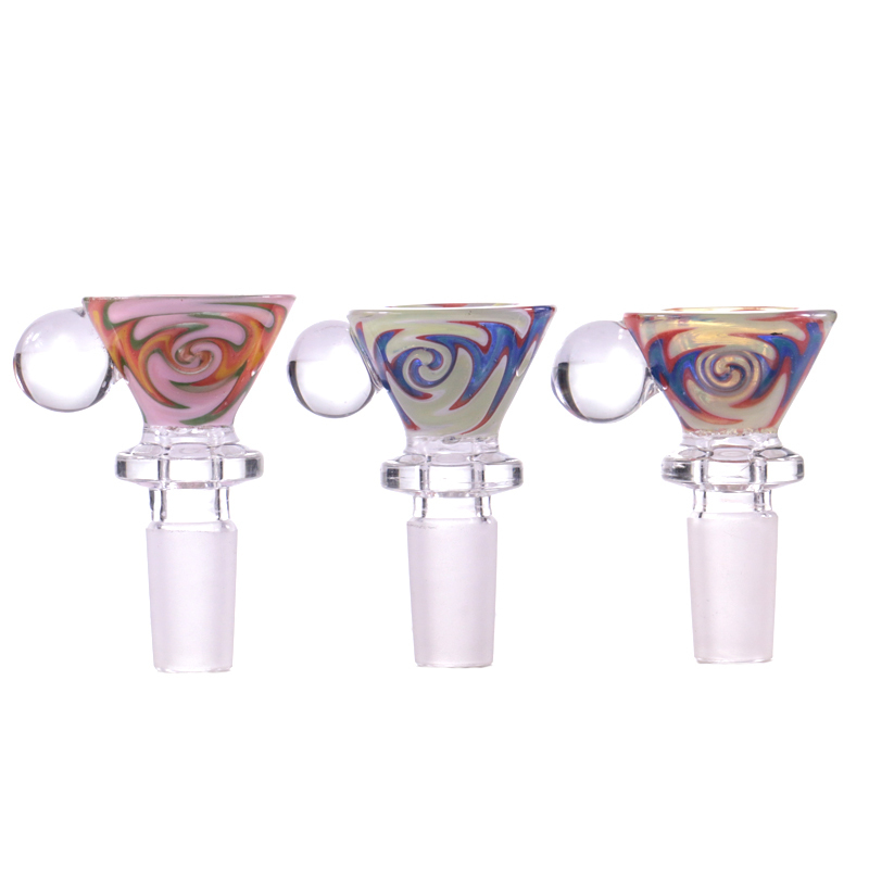 

DHL/ UPS 18mm glass bowl for bongs male joint with Pearl accessories for dab rig