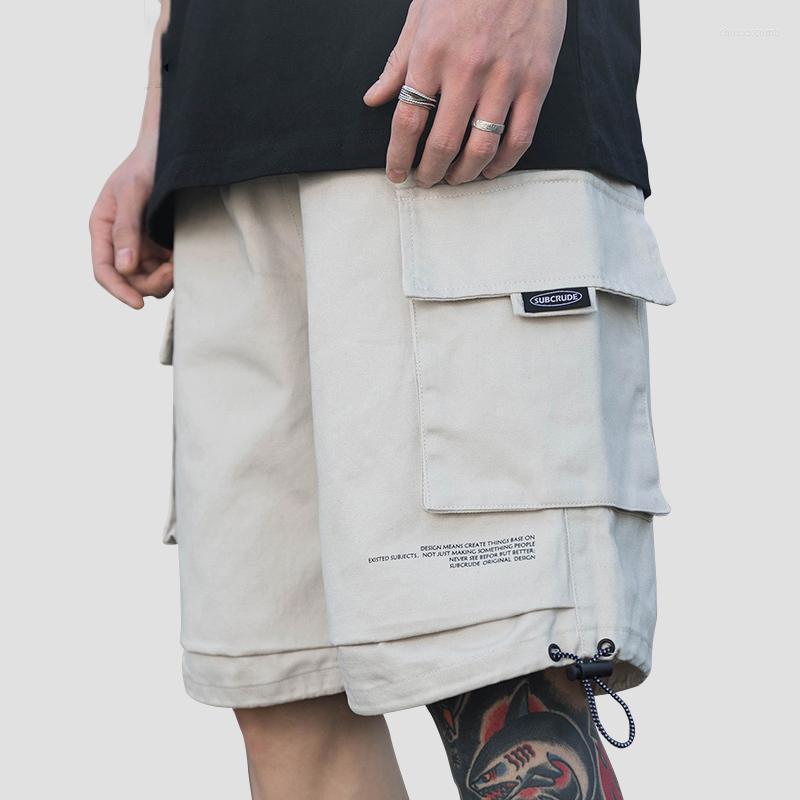 

Men's Shorts Hip Hop Streetwear Cargo Letter Plain Pockets 2022 Men Harajuku Cotton Jogger Summer Track Short Black