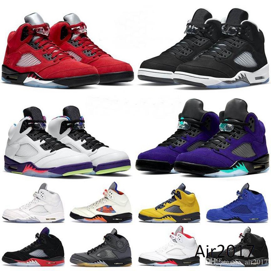 

Hot 5s Raging Red 6 Mens Basketball Shoes Jumpman 5 Hyper Royal OG Black Metallic Light Aqua Camo Men Trainers Outdoor Sports Sneakers, 3-j6