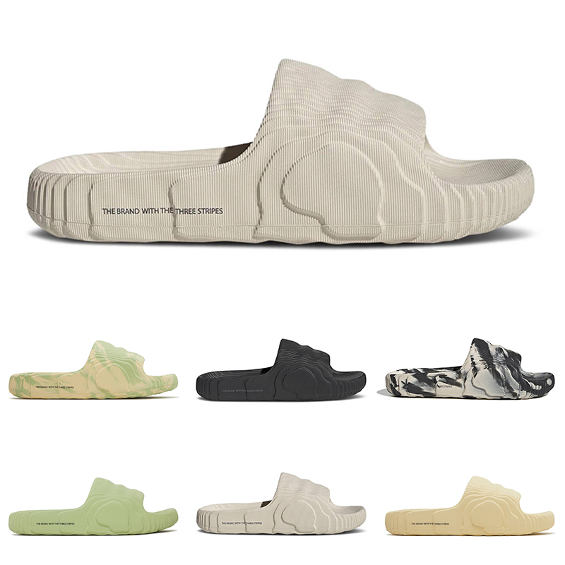 

men women adilette 22 slides freeshipping designer slipper magic lime desert sand green glow orange black grey beach shoes outdoor mens slippers, # 15