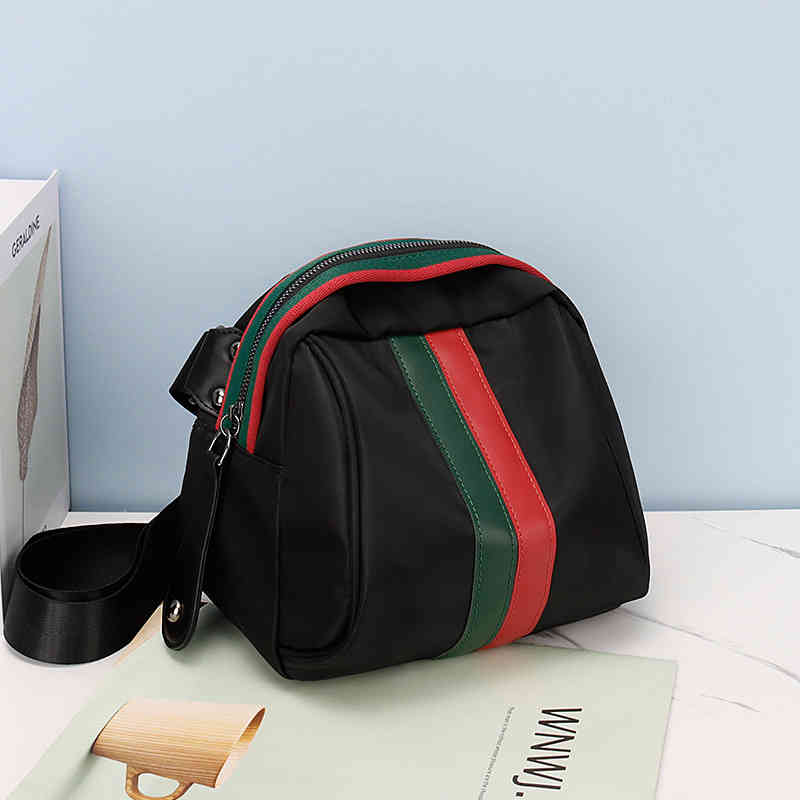 

Women's bag new versatile Oxford cloth large capacity shell light Sling Shoulder Messenger Bag sports Purse, Black