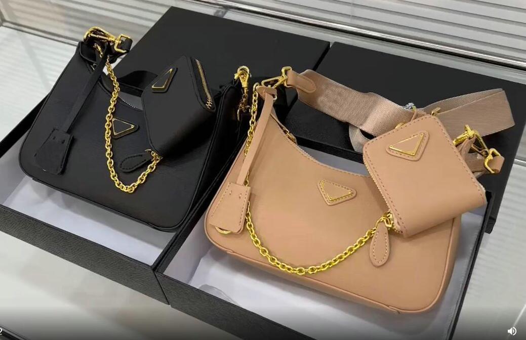 

5A 2pcs/set Designer tote fashion Shoulder Bags duffle leather women Crossbody bag famous Handbags Lady wallet Hobo purse handbag #21548, Beige