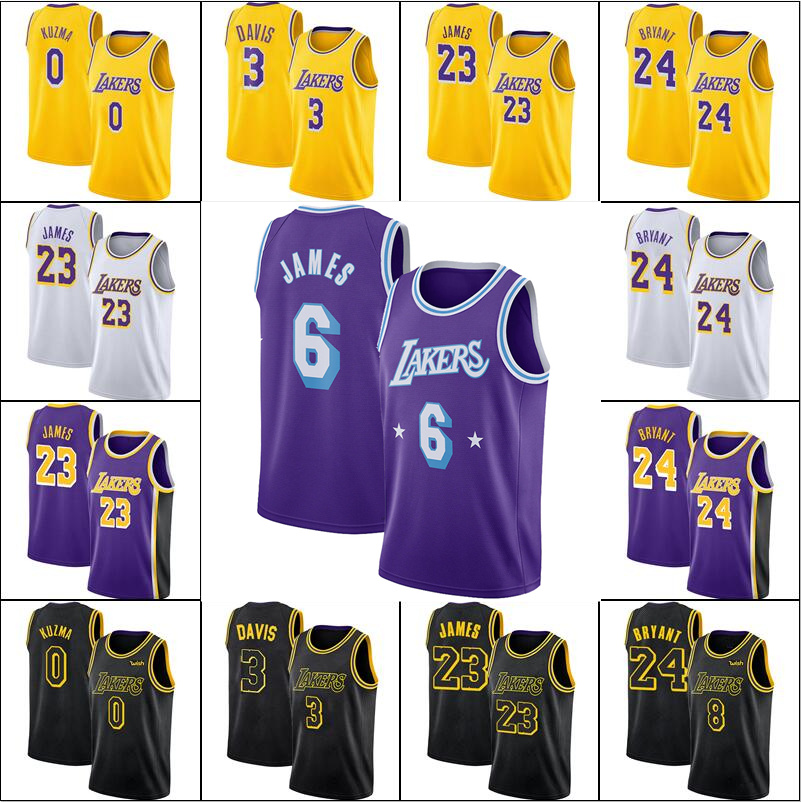 

6 LeBron LBJ James Basketball Jerseys Black Mamba Carmelo 7 Anthony 3 Davis Jerseys Russell 0 Westbrook 2022 City Uniform, Choose green number