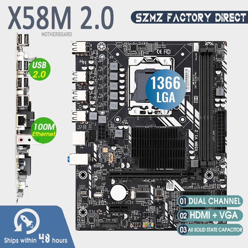 

Motherboards Motherboard LGA 1366 SATA/ PCI-E M.2 Slot Support AMD RX Series With Dual Channel DDR3 Memory Plating Heat SinkMotherboards
