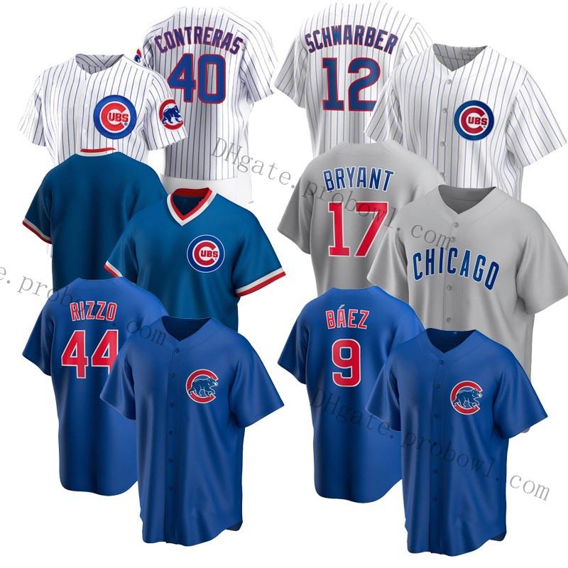 

Chicago 9 Javier Baez baseball Jerseys 44 Anthony Rizzo Kris Bryant 12 Kyle Schwarber Rowan Wick CRowan Wickel Willson Contreras Baseball, Custom cool base women jersey