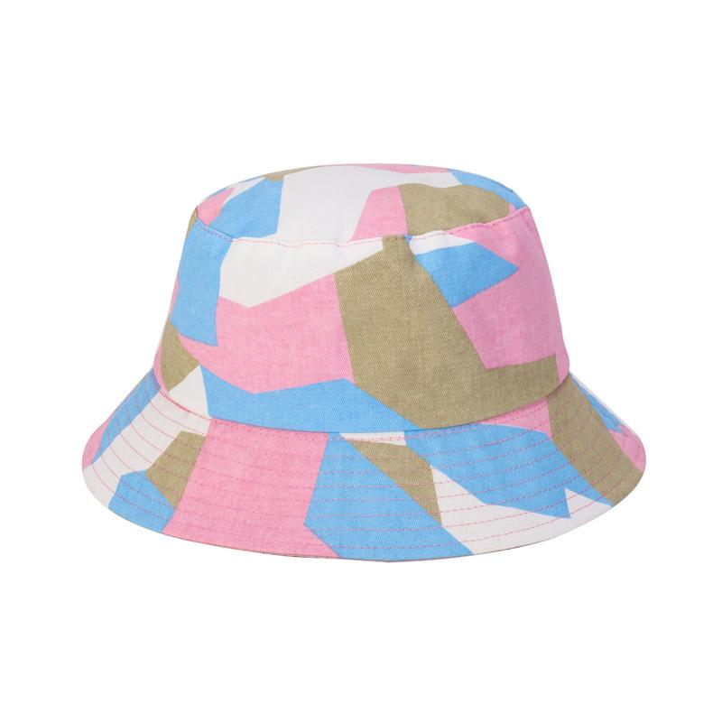 

Berets Bucket Hat Reversible Stitching Color Printed Fisherman Fashion Caps Two Sides Bob For LoversBerets, Yellow