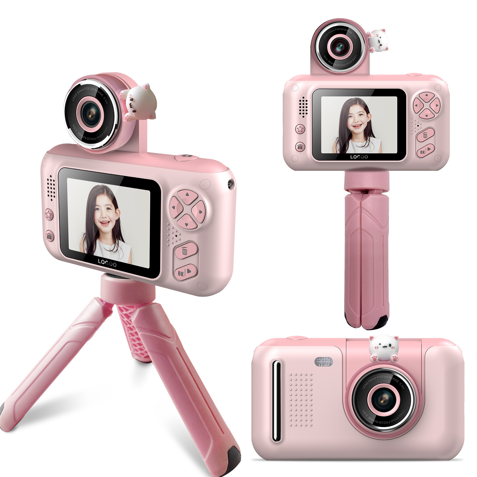

Children's high-definition digital camera 180 degree flip small micro SLR photography