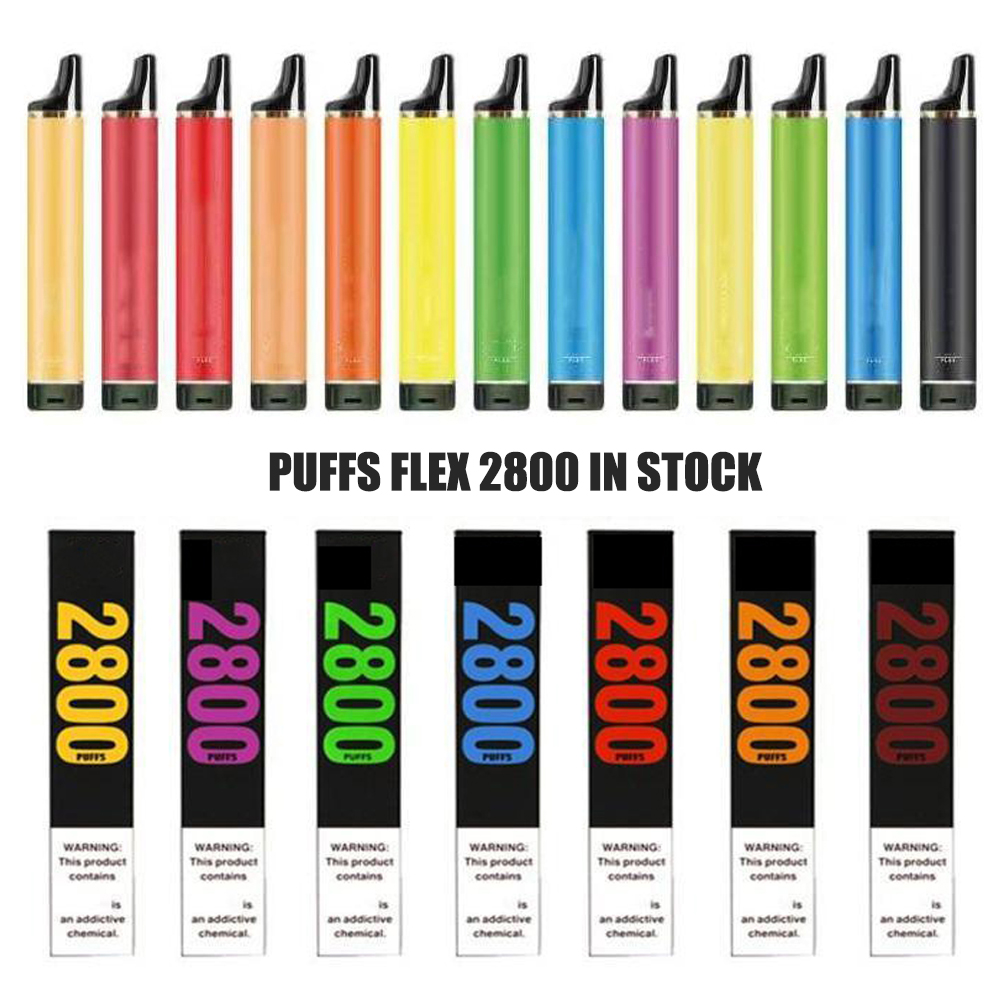 

Puffs Bar Flex Max 2800 PUFFS Vape E Cigarettes Disposable Vapes Pen 1500Mah Prefilled 10ml Pods Vaporizers VS BANG XXL