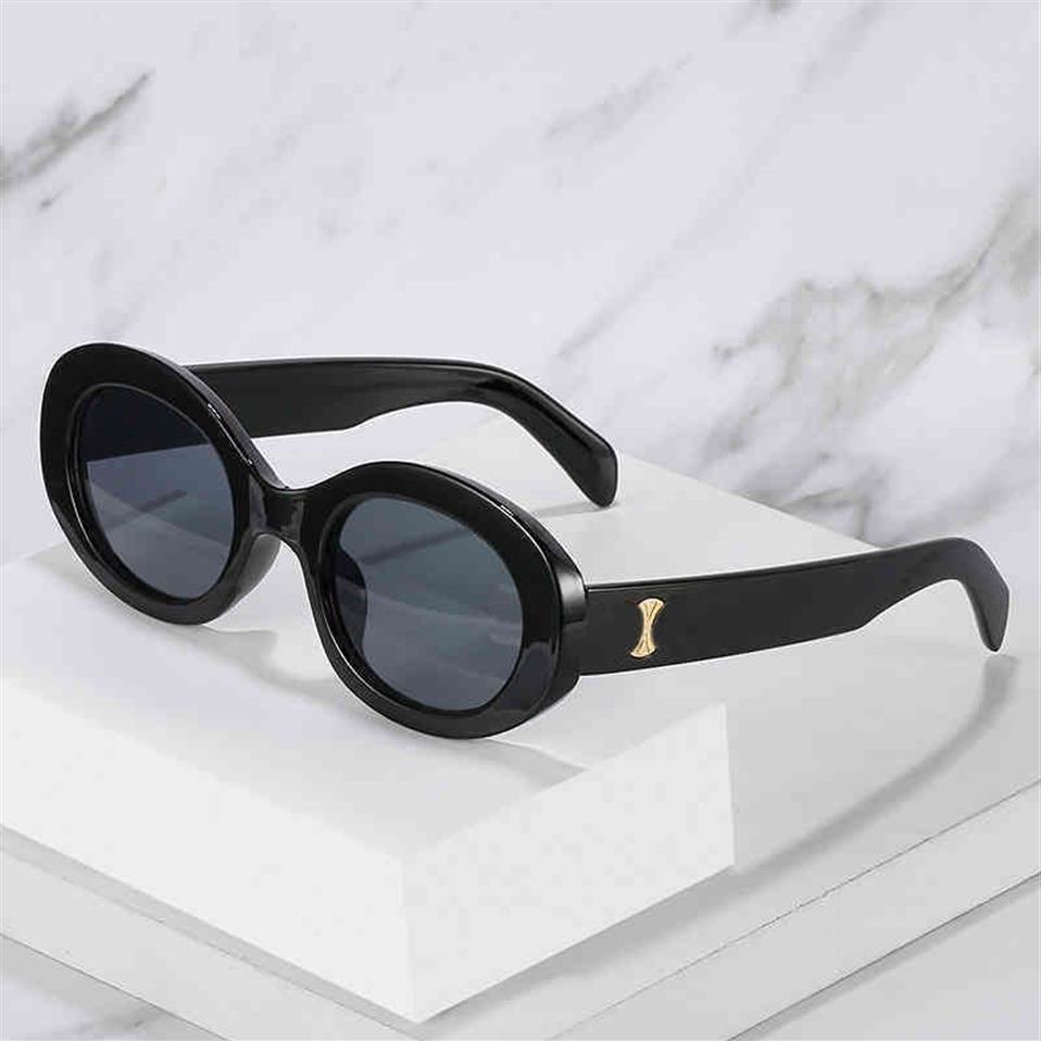 

Sunglasses 2022 racing l Arc de Triomphe sunglasses macarone mist Blue Small Frame Women214j