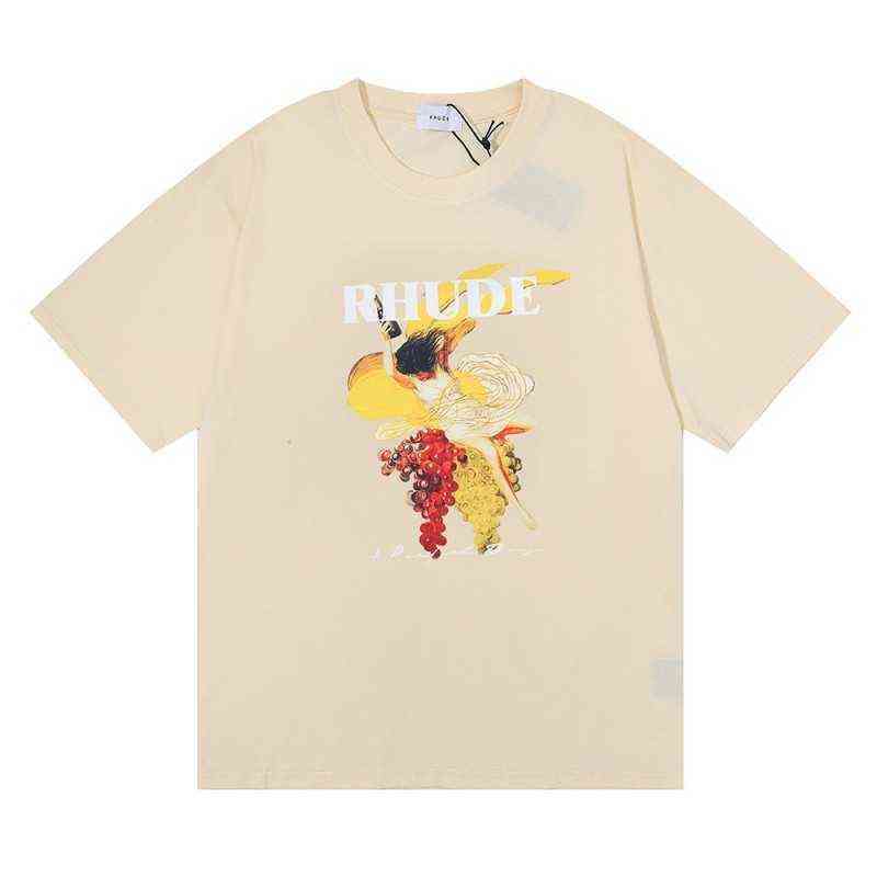 

Mens t Designer Shirt Rhude T-shirts Eagle Printing Top for Men Women Fashion Short Sleeve Tee Cotton Tees Crew Neck high-quality 001, Color3