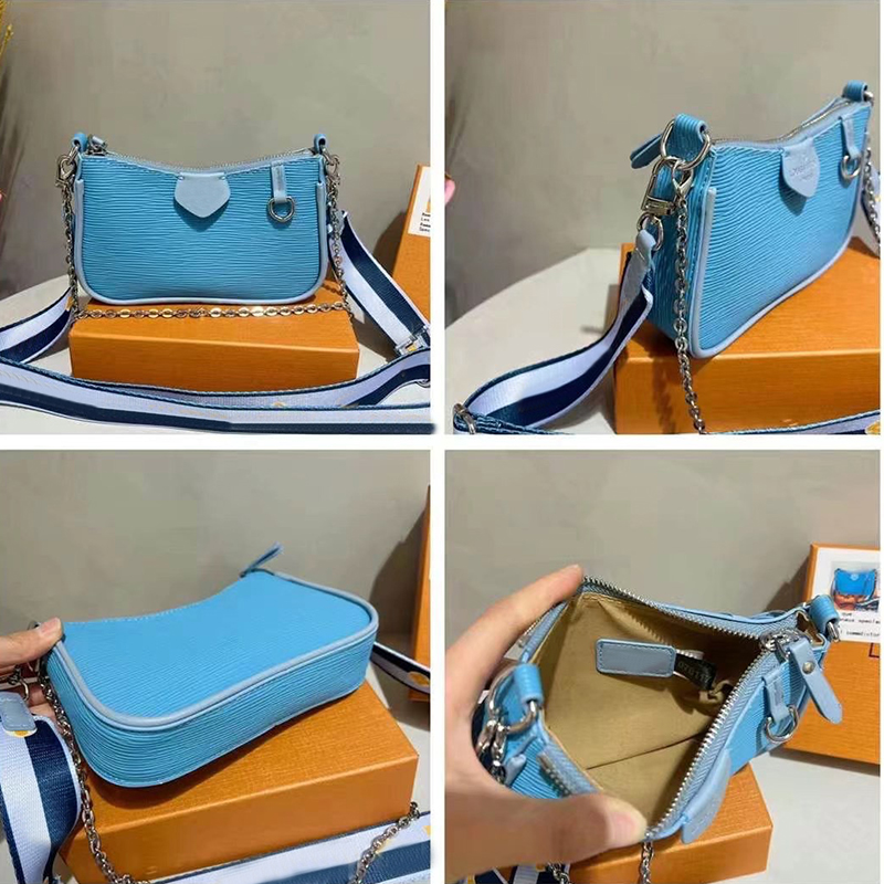 

2022ss Luxury Designer Bag EPI EASY POUCH ON STRAP Women Shoulder Bags Chain Messenger Bag Handbag Wallet Purse Crossbody Tote 20CM Fashion Bags WITH Original BOX, Not bag only pay extra ship cost
