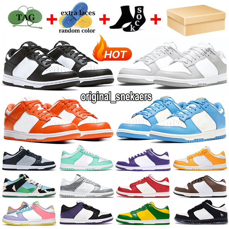 

With Box Panda Casual Skate Shoes for men women sneakers designer Triple Pink UNC Syracuse Grey Fog University Red Varsity Green outdoor mens womens sports trainers
