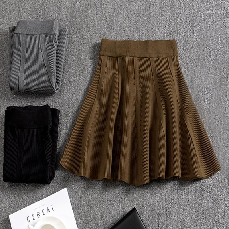 

Skirts Tutu Womens Mini Skirt Time-limited Polyester Lanon Saia Midi Spring Knit A Word Female Was Thin High Waist Woman, Black