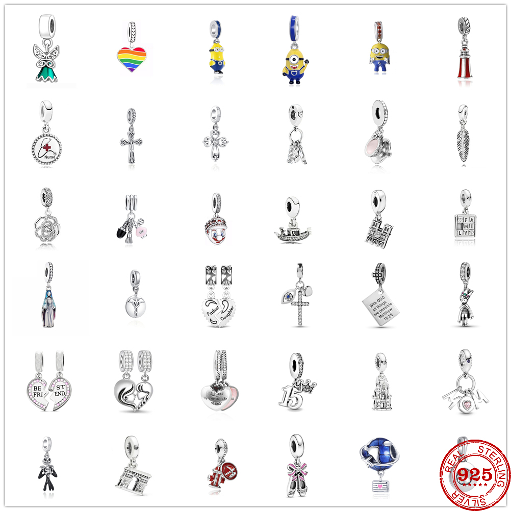 925 Sterling Silver Dangle Charm New Pandora Bracelets Accessories Beads Bead Fit Pandora Charms Bracelet DIY Jewelry Accessories
