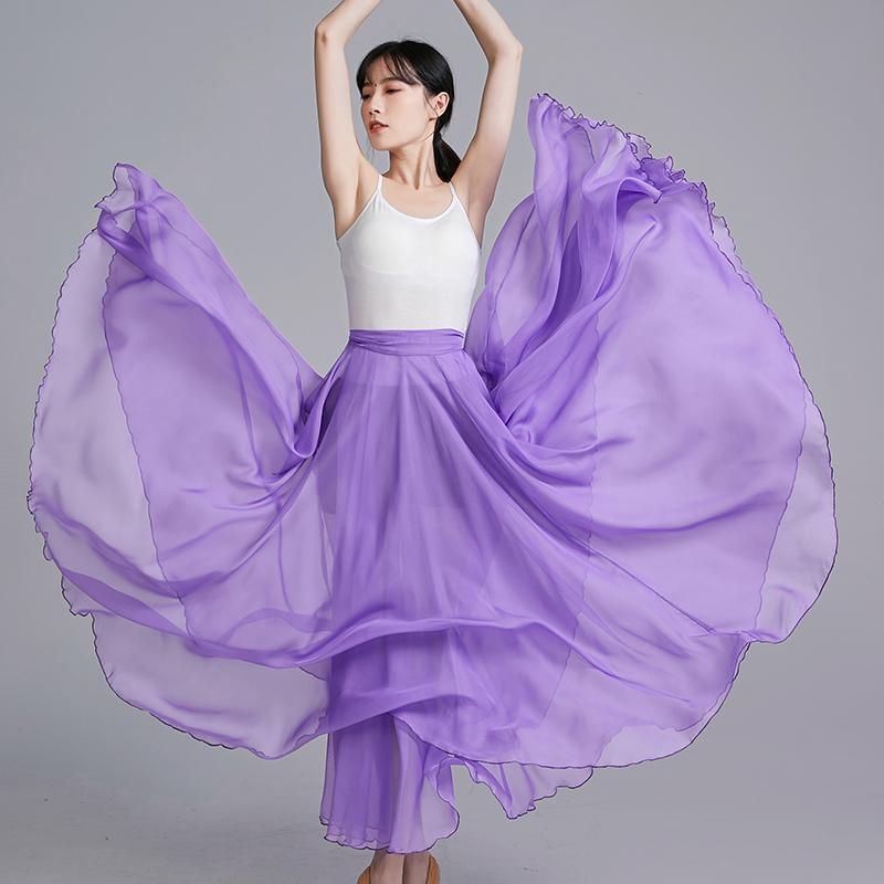 

Stage Wear Woman 720 Degree Classical Dance Clothes Girls Elegant Performance Gauze Skirt Large Swing Costumes Gypsy Dress, Color1