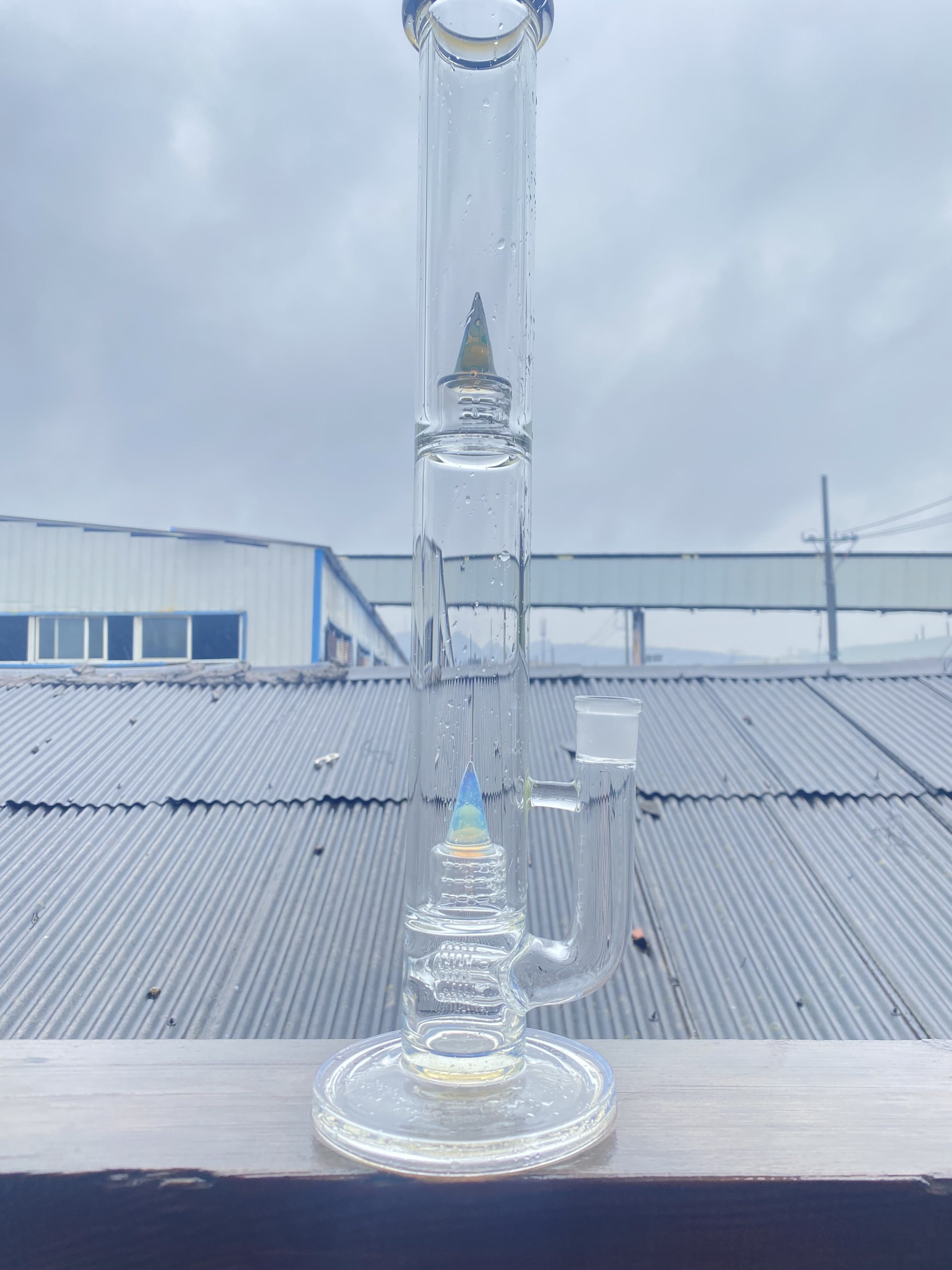 

Smoking Pipes secret white grids bong 18mm joint recycle 18inch